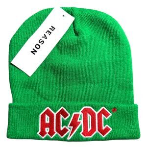 Reason New York AC/DC Patch Beanie Men’s OS - Punk Trap Streetwear Skater NWT